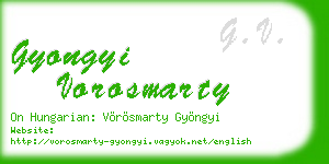 gyongyi vorosmarty business card