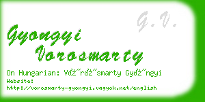gyongyi vorosmarty business card